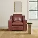 Ellery Brown Auburn Leather Upholstered Accent Chair