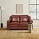 Ellery Brown Auburn Leather 66" Loveseat