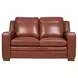 Finnley Brown Auburn Leather Living Room Set
