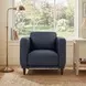 Beckett Midnight Blue Leather Upholstered Accent Chair