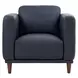 Baxter Midnight Blue Leather Living Room Set