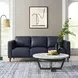 Baxter Midnight Blue Leather Living Room Set