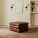 Tatum Brown Leather Upholstered Rectangular Ottoman