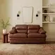Tatum Brown Leather 71" Loveseat