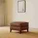Weston Highland Saddle Leather Upholstered Rectangular Ottoman