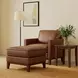 Weston Highland Saddle Leather Upholstered Accent Chair