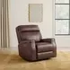 Sydney Brown Heritage Leather Glider Power Recliner with Power Headrest and USB Charging