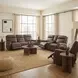 Sydney Brown Heritage Leather 73" Zero Gravity Power Reclining Console Loveseat with Power Headrest and USB Charging