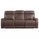 Sydney Brown Heritage Leather 84" Zero Gravity Power Reclining Sofa with Power Headrest and USB Charging