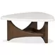 Elowen Vale Turkish Coffee and White Triangular Marble Top Cocktail Table