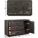 Riverdale Black 1 Door Server