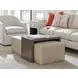 Savona Ariana Ariana Leatherand Brown Leather Upholstered Rectangular Cocktail Ottoman with Slide