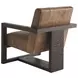 Sunset Key Flanders Brown Leather Upholstered Accent Chair