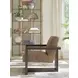 Sunset Key Flanders Brown Leather Upholstered Accent Chair