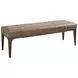 Rendezvous Brown Leather Upholstered Savile Accent Bench
