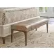 Rendezvous Brown Leather Upholstered Savile Accent Bench