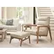 Sunset Key Hayley Beige Leather Upholstered Rectangular Ottoman