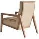Sunset Key Hayley Beige Leather Upholstered Accent Chair