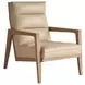 Sunset Key Hayley Beige Leather Upholstered Accent Chair