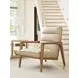 Sunset Key Hayley Beige Leather Upholstered Accent Chair