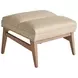 Sunset Key Hayley Beige Leather Upholstered Rectangular Ottoman
