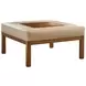 Crandon Park Brown Leather Upholstered Square Ottoman