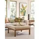 Crandon Park Brown Leather Upholstered Square Ottoman