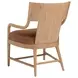Los Altos Radford Brown Leather Upholstered Accent Chair