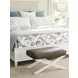 Vaughan Avondale Gray Leather Upholstered Rectangular Ottoman