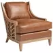 Los Altos Marion Brown Leather Upholstered Accent Chair