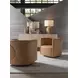 Ingrid Tan Leather Upholstered Swivel Chair