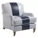 Sydney Blue and Gray Leather Upholstered Chair
