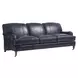 Sydney Blue Leather Upholstered 91" Sofa