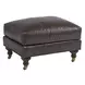 Oxford Brown Leather Upholstered Ottoman