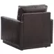 Meadow View Brown Leather Upholstered Swivel Accent Chair by Barclay Butera