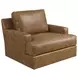 Millington Brown Leather Upholstered Accent Chair by Barclay Butera