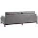 Horizon Gray Leather Upholstered 88" Sofa with Tobacco Legs