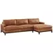 Horizon Bronze 110" Leather Upholstered LAF Sectional