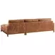 Horizon Calais Brass 110" Leather Upholstered LAF Sectional