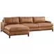 Horizon Bronze 110" Leather Upholstered RAF Sectional