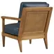 Splashes Blue Leather Upholstered Chair