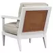 Splashes Beige Leather Upholstered Chair