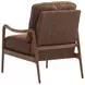 Leblanc Chocolate Leather Upholstered Chair