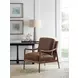 Leblanc Chocolate Leather Upholstered Chair