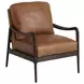 Leblanc Camel Leather Upholstered Chair