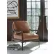 Leblanc Camel Leather Upholstered Chair