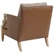 Treadwell Beige and Brown Leather Upholstered Accent Chair with Nailhead Trim by Barclay Butera