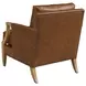 Treadwell Brown Leather Upholstered Accent Chair with Nailhead Trim by Barclay Butera
