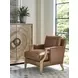 Treadwell Brown Leather Upholstered Accent Chair with Nailhead Trim by Barclay Butera