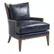 Atwood Blue Leather Upholstered Chair